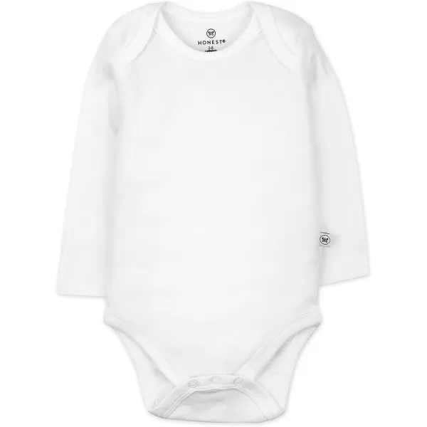imageHonestBaby Baby Long Sleeve OnePiece Organic Cotton Bodysuits Multipack Legacy4pack Bright White