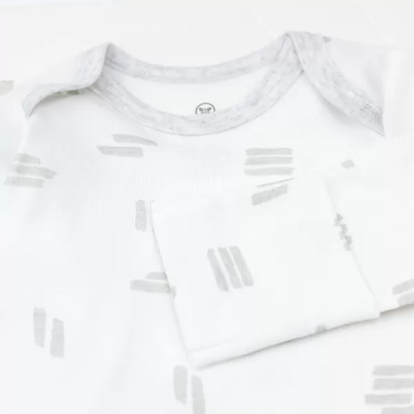 imageHonestBaby Baby Long Sleeve OnePiece Organic Cotton Bodysuits Multipack Legacy4pack Painted Buffalo Check Navy Blue
