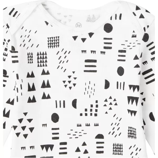imageHonestBaby Baby Long Sleeve OnePiece Organic Cotton Bodysuits Multipack Legacy4pack Pattern Play