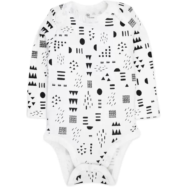 imageHonestBaby Baby Long Sleeve OnePiece Organic Cotton Bodysuits Multipack Legacy4pack Pattern Play
