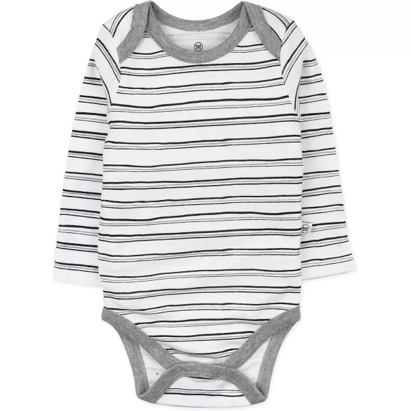 imageHonestBaby Baby Long Sleeve OnePiece Organic Cotton Bodysuits Multipack Legacy4pack Pattern Play