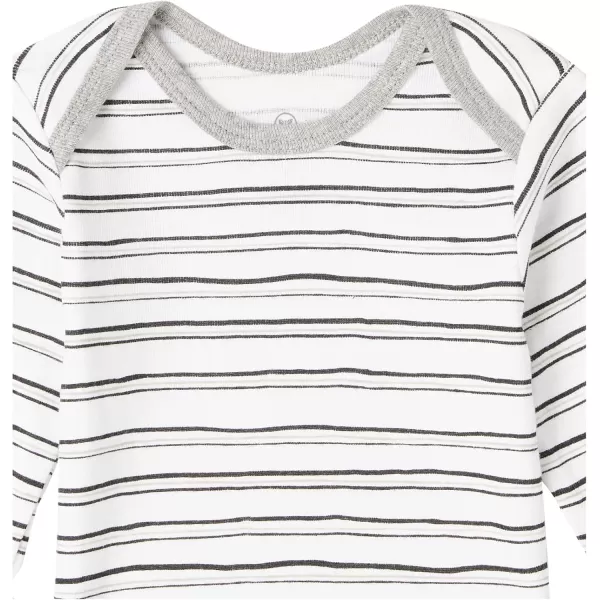 imageHonestBaby Baby Long Sleeve OnePiece Organic Cotton Bodysuits Multipack Legacy4pack Pattern Play