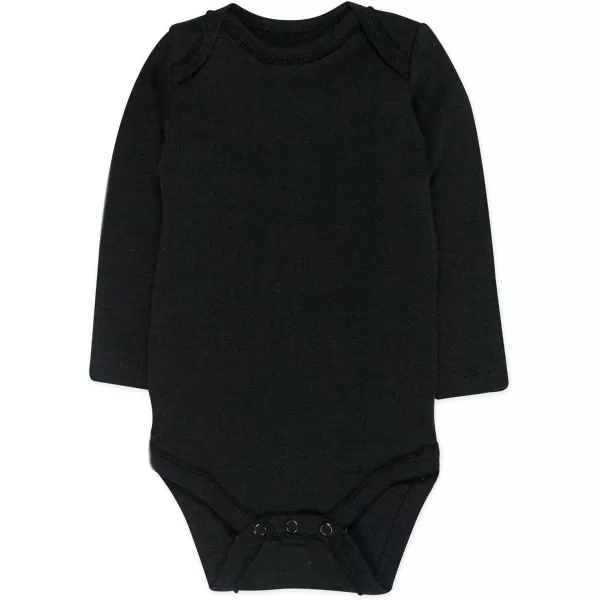 imageHonestBaby Baby 3Pack Long Sleeve Bodysuits Onepiece Organic Cotton for Infants3pack Gray Ombre