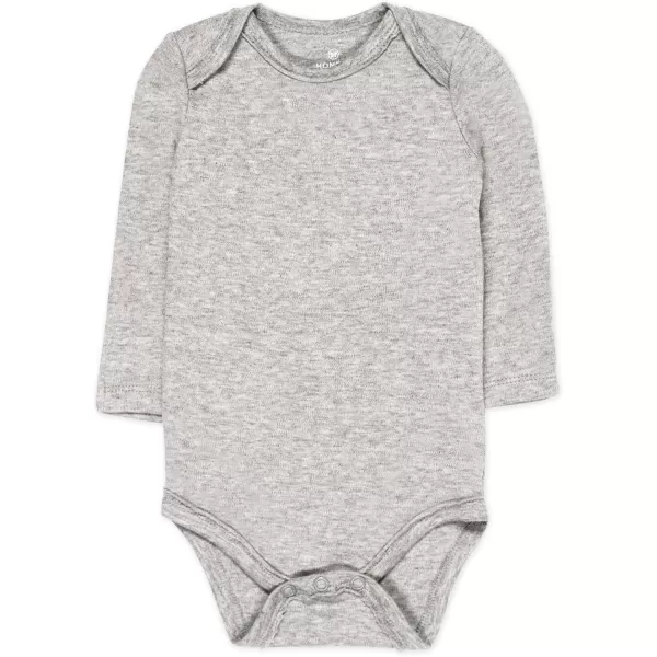 imageHonestBaby Baby 3Pack Long Sleeve Bodysuits Onepiece Organic Cotton for Infants3pack Gray Ombre