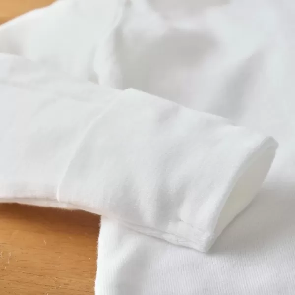 imageHonestBaby Baby 3Pack Long Sleeve Bodysuits Onepiece Organic Cotton for Infants3pack Honestly Pure White