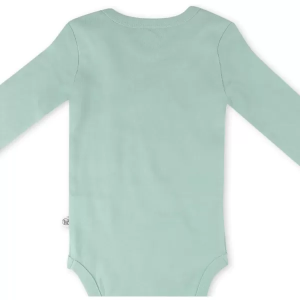 imageHonestBaby Baby 3Pack Long Sleeve Bodysuits Onepiece Organic Cotton for Infants3pack Sage Ombre