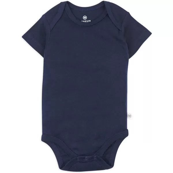imageHonestBaby unisexbaby 3pack Short Sleeve Bodysuits Onepiece 100 Organic Cotton for Infant Baby Boys Girls Unisex3pack Blue Ombre