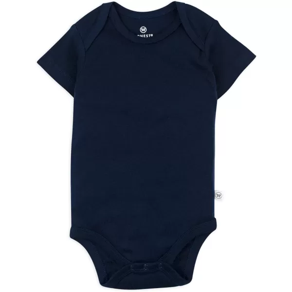 imageHonestBaby unisexbaby 3pack Short Sleeve Bodysuits Onepiece 100 Organic Cotton for Infant Baby Boys Girls Unisex3pack Blue Ombre