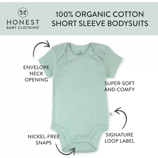 imageHonestBaby unisexbaby 3pack Short Sleeve Bodysuits Onepiece 100 Organic Cotton for Infant Baby Boys Girls Unisex3pack Sage Ombre