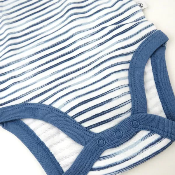 imageHonestBaby unisexbaby 3pack Short Sleeve Bodysuits Onepiece 100 Organic Cotton for Infant Baby Boys Girls Unisex3pack Tie Dye Blues