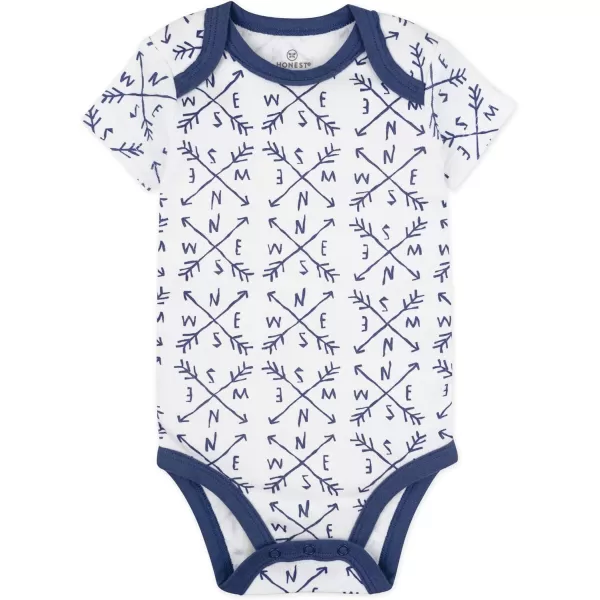imageHonestBaby unisexbaby 3pack Short Sleeve Bodysuits Onepiece 100 Organic Cotton for Infant Baby Boys Girls Unisex3pack Watercolor World