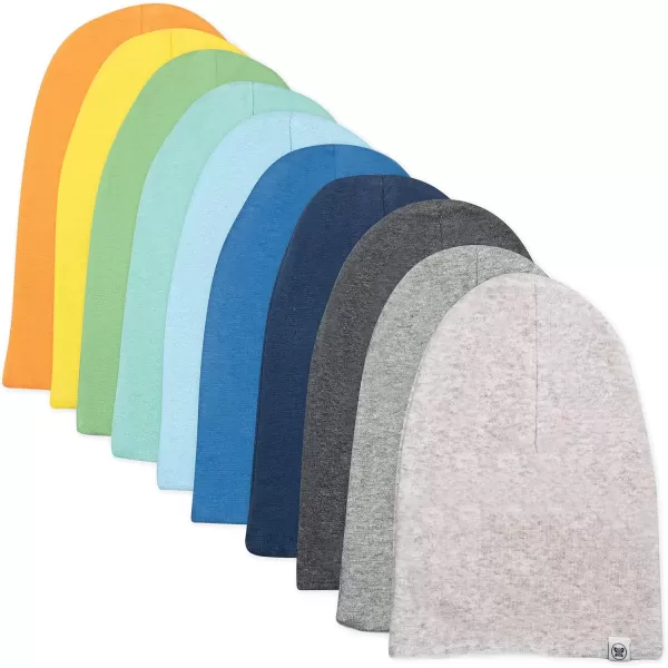 imageHonestBaby Baby Multipack Baby Caps Newborn Hats 100 Organic Cotton for Infant Baby Boys Girls Unisex10pack Rainbow Boy
