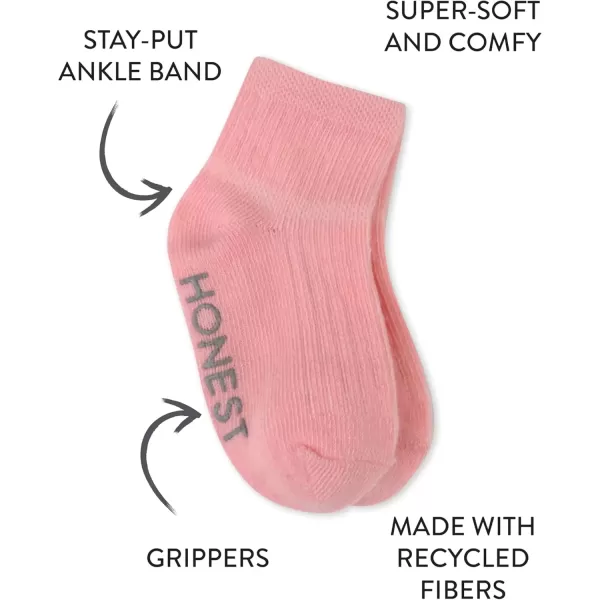 imageHonestBaby Baby Multipack Cozy Socks Sustainably Made for Infant Newborn Baby Toddler Kids Boys Girls Unisex10pack Pink Sunset