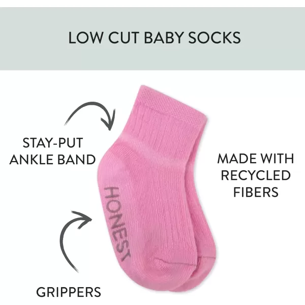 imageHonestBaby Baby Multipack Cozy Socks Sustainably Made for Infant Newborn Baby Toddler Kids Boys Girls Unisex10pack Rainbow Pinks