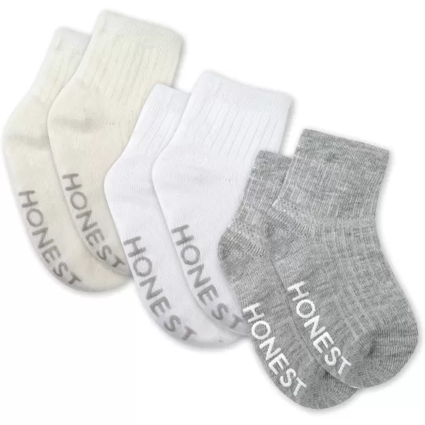 imageHonestBaby Baby Multipack Cozy Socks Sustainably Made for Infant Newborn Baby Toddler Kids Boys Girls Unisex3pack Natural Ombre