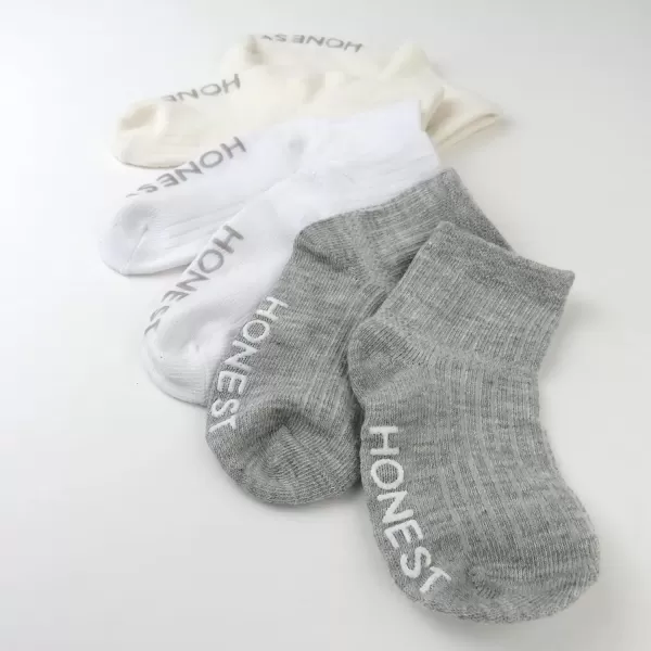 imageHonestBaby Baby Multipack Cozy Socks Sustainably Made for Infant Newborn Baby Toddler Kids Boys Girls Unisex3pack Natural Ombre