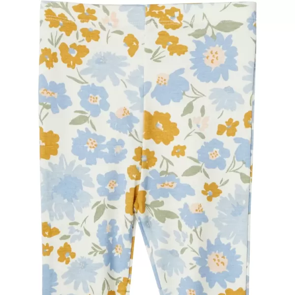 imageHonestBaby Baby and Toddler Girls 100 Organic Cotton Pajamas Sleepwear Multipack LegacyPainterly Floral Blue