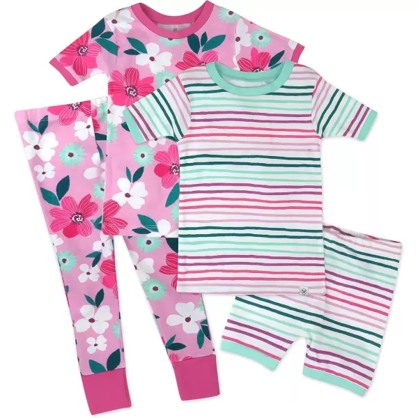 imageHonestBaby Baby and Toddler Girls 100 Organic Cotton Pajamas Sleepwear Multipack LegacyWater Lilly Lavender