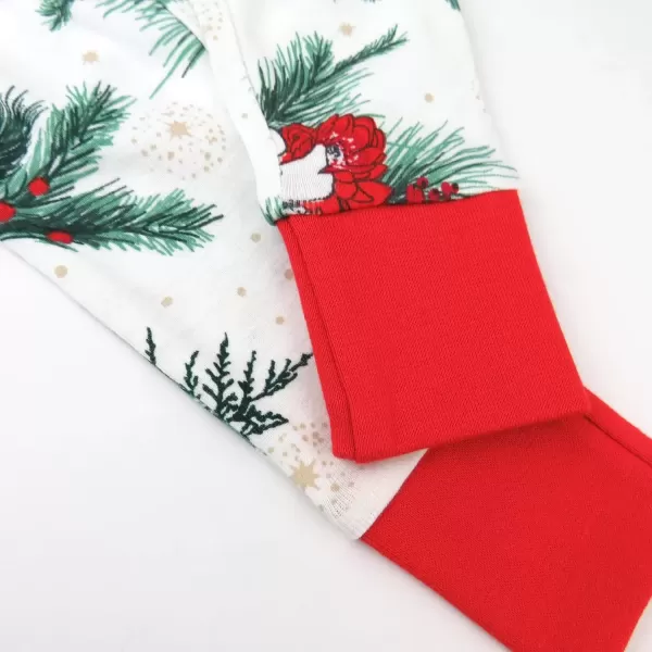 imageHonestBaby Multipack 2 4Piece Pajamas Sleepwear 100 Organic Cotton Infant Baby and Toddler Boys Girls Unisex Holiday Pine Floral