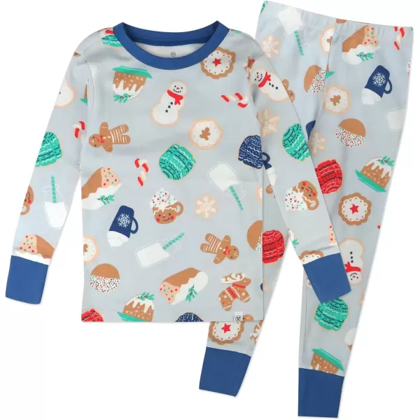 imageHonestBaby Multipack 2 4Piece Pajamas Sleepwear Holiday 100 Organic Cotton Infant Baby and Toddler Boys Girls Unisex Everything Nice