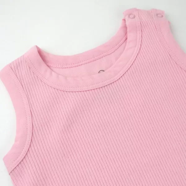 imageHonestBaby Baby Romper Coverall Sets OnePiece Jumpsuit Organic Cotton for Infant Baby Boys Girls ampamp Unisex LEGACYJungle Leaves Pink