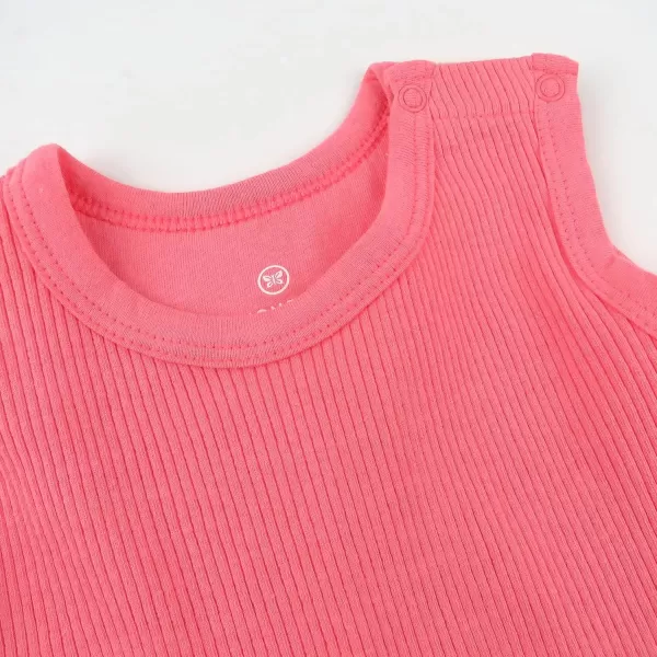 imageHonestBaby Baby Romper Coverall Sets OnePiece Jumpsuit Organic Cotton for Infant Baby Boys Girls ampamp Unisex LEGACYMini Cheetah Coral