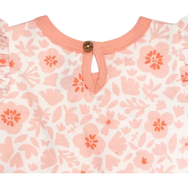 imageHonestBaby Baby Romper Coverall Sets OnePiece Jumpsuit Organic Cotton for Infant Baby Boys Girls ampamp Unisex LEGACYPeach Skin Papercut Floral