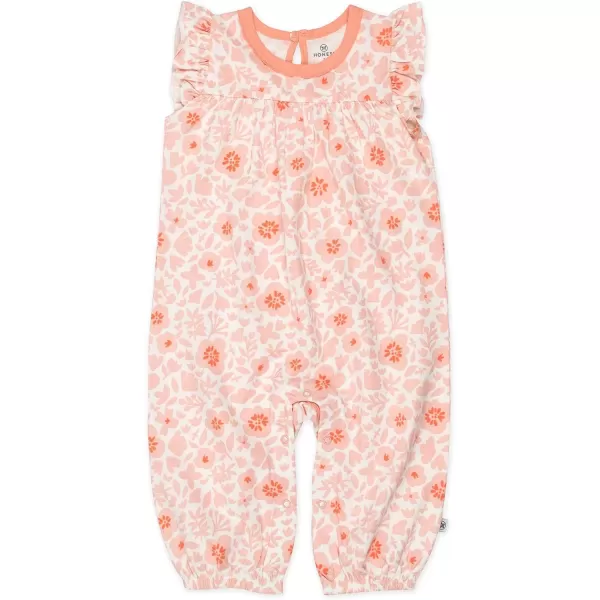 imageHonestBaby Baby Romper Coverall Sets OnePiece Jumpsuit Organic Cotton for Infant Baby Boys Girls ampamp Unisex LEGACYPeach Skin Papercut Floral