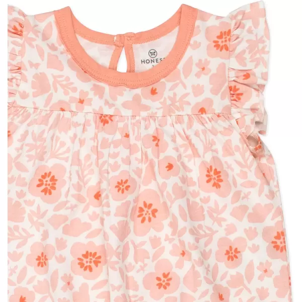 imageHonestBaby Baby Romper Coverall Sets OnePiece Jumpsuit Organic Cotton for Infant Baby Boys Girls ampamp Unisex LEGACYPeach Skin Papercut Floral