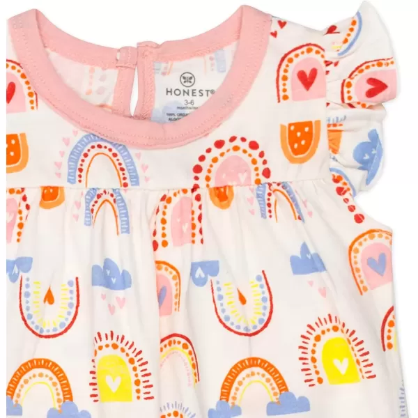 imageHonestBaby Baby Romper Coverall Sets OnePiece Jumpsuit Organic Cotton for Infant Baby Boys Girls ampamp Unisex LEGACYRainbow Toss