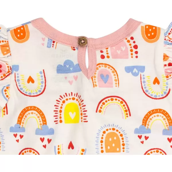 imageHonestBaby Baby Romper Coverall Sets OnePiece Jumpsuit Organic Cotton for Infant Baby Boys Girls ampamp Unisex LEGACYRainbow Toss