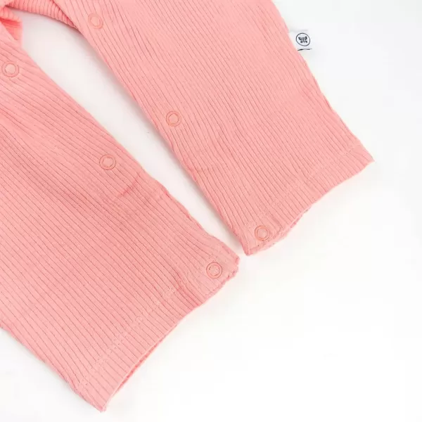 imageHonestBaby Baby Romper Coverall Sets OnePiece Jumpsuit Organic Cotton for Infant Baby Boys Girls ampamp Unisex LEGACYTropical Peach