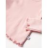 imageHonestBaby BabyGirls Organic Cotton Rib Ruffle Long Sleeve Tshirt Last Chance