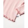 imageHonestBaby BabyGirls Organic Cotton Rib Ruffle Long Sleeve Tshirt Last Chance