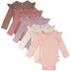 imageHonestBaby Long Sleeve Bodysuits Multipack Organic Cotton for Infant Baby Girls5pack Autumn Pinks