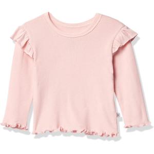 imageHonestBaby BabyGirls Organic Cotton Rib Ruffle Long Sleeve Tshirt Last Chance