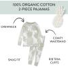 imageHonestBaby 2Piece Pajamas Sleepwear PJs 100 Organic Cotton for Infant Baby and Toddler BoyPineapple Leaf Ivory