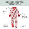 imageHonestBaby Baby Girls Celebration NonSlip Footed Pajamas OnePiece Sleeper ZipFront Pjs 100 Organic CottonCherry Crush