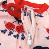 imageHonestBaby Baby Girls Celebration NonSlip Footed Pajamas OnePiece Sleeper ZipFront Pjs 100 Organic CottonCherry Crush