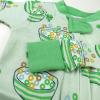 imageHonestBaby Baby Girls Celebration NonSlip Footed Pajamas OnePiece Sleeper ZipFront Pjs 100 Organic CottonClover Crunch