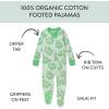 imageHonestBaby Baby Girls Celebration NonSlip Footed Pajamas OnePiece Sleeper ZipFront Pjs 100 Organic CottonClover Crunch