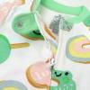 imageHonestBaby Baby Girls Celebration NonSlip Footed Pajamas OnePiece Sleeper ZipFront Pjs 100 Organic CottonShamrock Sweetness