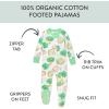 imageHonestBaby Baby Girls Celebration NonSlip Footed Pajamas OnePiece Sleeper ZipFront Pjs 100 Organic CottonShamrock Sweetness