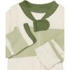 imageHonestBaby NonSlip Footed Pajamas OnePiece Sleeper ZipFront Pjs 100 Organic Cotton for Baby BoysBold Stripe Moss