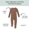 imageHonestBaby NonSlip Footed Pajamas OnePiece Sleeper ZipFront Pjs 100 Organic Cotton for Baby BoysBrown