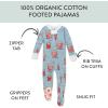 imageHonestBaby NonSlip Footed Pajamas OnePiece Sleeper ZipFront Pjs 100 Organic Cotton for Baby BoysCinema Snacks
