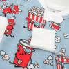 imageHonestBaby NonSlip Footed Pajamas OnePiece Sleeper ZipFront Pjs 100 Organic Cotton for Baby BoysCinema Snacks