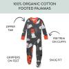 imageHonestBaby NonSlip Footed Pajamas OnePiece Sleeper ZipFront Pjs 100 Organic Cotton for Baby BoysGhost Party