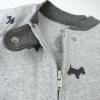 imageHonestBaby NonSlip Footed Pajamas OnePiece Sleeper ZipFront Pjs 100 Organic Cotton for Baby BoysGrey Scotty Dog