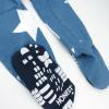 imageHonestBaby NonSlip Footed Pajamas OnePiece Sleeper ZipFront Pjs 100 Organic Cotton for Baby BoysJumbo Star Blue